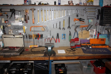 Tools on tool panel + content on the desktop (assortment box  included)