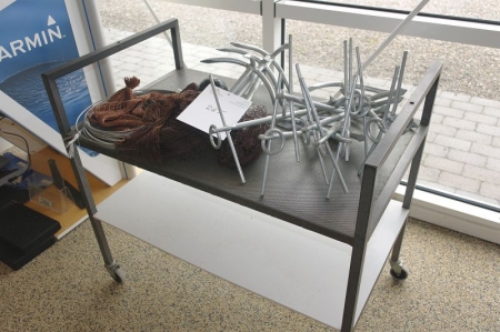 Trolley with various content of nets + anchors and more