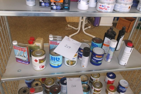 Content on shelf: thinners + paint + primers and more