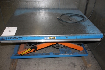 El-hydraulisk løftebord, Translyft, 1000 kg. Ca. 1300 x 1000 mm