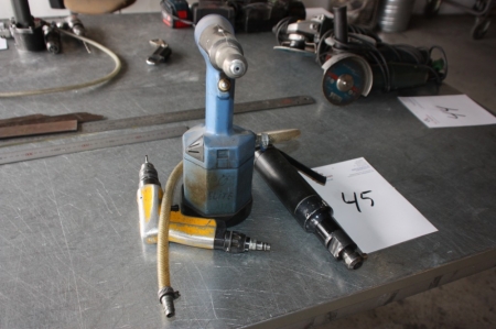 Air rivet + air drill + air sheet clamps