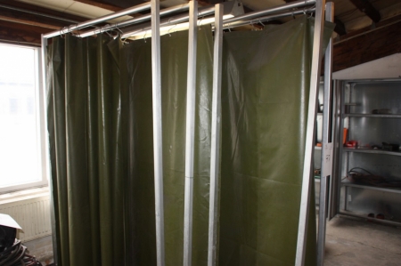 5 x welding curtains on tripod