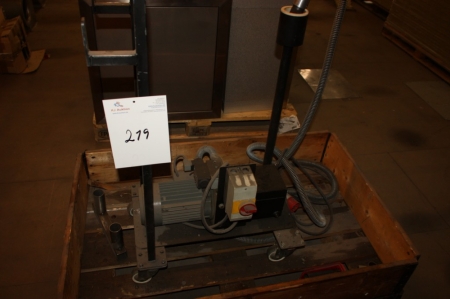 Hydraulisk håndlokkemaskine (uden håndlokkemundstykke) med hydraulikstation. 