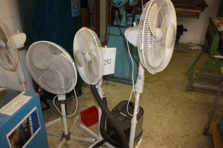 4 x ventilator + støvsuger, Nilfisk 