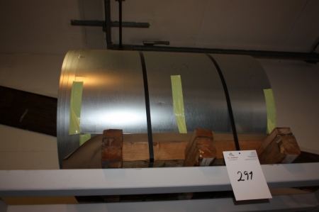 Coil, galvaniseret. 0,7x 1000 mm. Ca. 2500 kg. Inklusiv pladereol