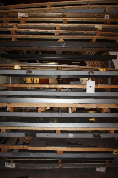 Contents 1 panel rack, including 0.60 x 1250 x 2500 + 0.75 and 0.65 and others. Includes panel rack