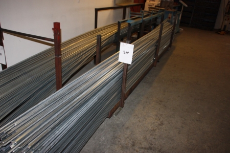 Miscellaneous semi-finishe goods, galvanized, length approx. 5 meters of material trolley (included)