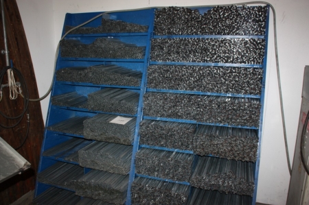Semi-finished products on the shelves, galvanized. Shelving included