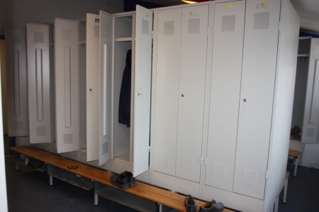 6 x 2-compartment locker