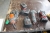 Aku-boltpistol, Bosch GDR 14,4 V med batteri + Aku-variabel vinkelskruemaskine Bosch GWI 10,8 V Li Professional, 2 ladere, Bosch + batteri + el-pladesaks