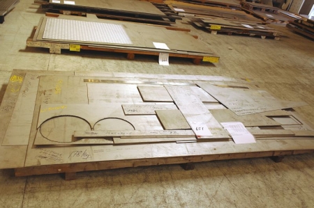 Stainless sheet metal on the pallet