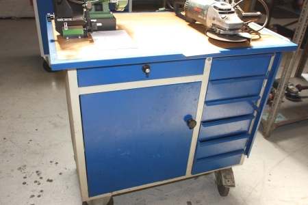 Tool trolley, Blika, containing (lot No. 164 and 165 not included)