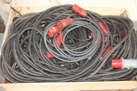 Pallet with heavy power cables