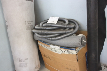 Various flexible hoses, rubber cloth, felt