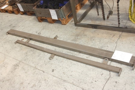 2 lifting beams, stainless steel, 2700/2070 mm