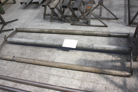 Lifting beam with 3 bars with plastic roller, length 2100 mm