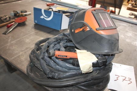 Welding cable + welding helmet, Kemppi + MIG welding wire + manometers, etc.