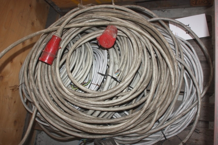 Pallet with heavy power cables
