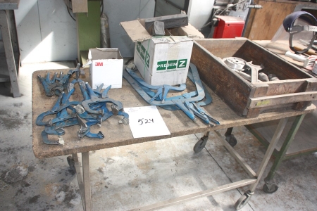 Trolley with content: including welding guns