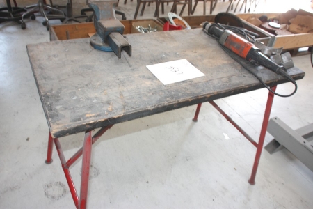 Workbench with vice + electric die grinder, Fein