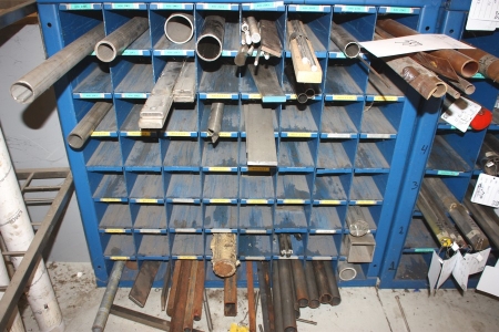 Various materials in tube rack