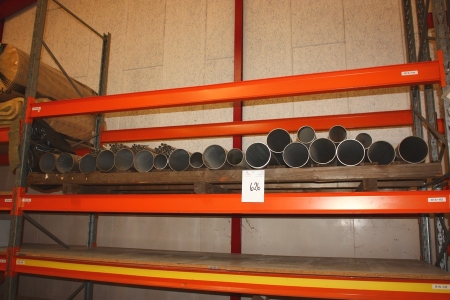 Content on one shelf in pallet racking, 254 SMO pipes