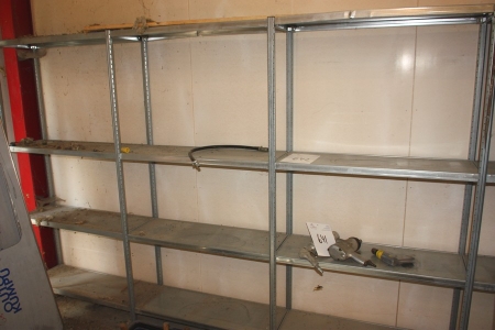 4 span steel rack without content