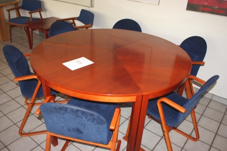 Round table + 6 chairs