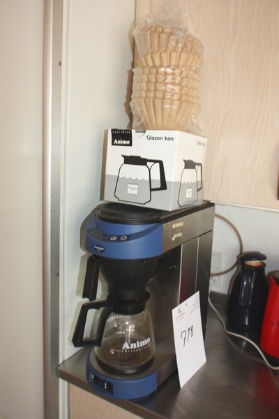 Kaffebrygger, Animo, med kaffefiltre + ekstra kande