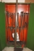 Steel tool cabinet + various large clamps