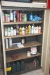Steel cabinet containing consumables