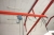 Overhead Cranes, Electric hoist, Demag 250 kg. Sheet metal clamp. Travers width approx. 9 x length approx. 11 meters