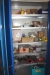 Steel tool cabinet content, including supplies, shackles, etc.