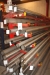 Pallet Racking, one-sided, 6 branches. Contents: Stainless steel tubes