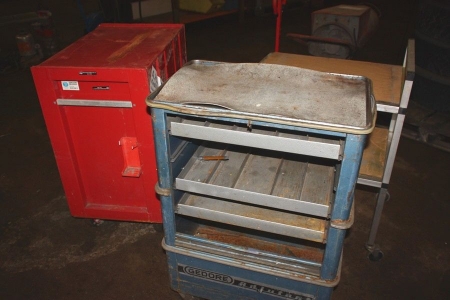 Tool trolley, Gedore Adjutant + tool cabinet, Würth + trolley
