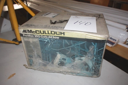 McCulloch Pro Mac 390 Cuts All Saw (unopened) + aku-drill without battery
