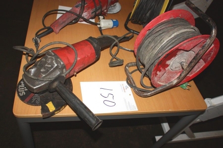 Angle Grinder + cable reel