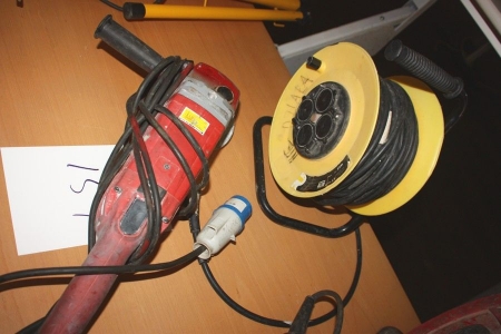 Angle Grinder, Milwaukee + cable reel