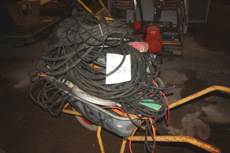 Wheelbarrow with power cables