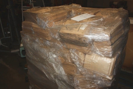 Pallets with bakery bags with pressure