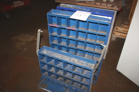 3 bolt shelves: 2 x Width 60, height 86 (42 compartments) + 1 x W 60 H 50  (18 compartments)
