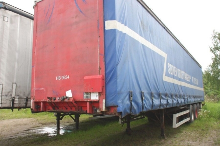 HB9634. Curtain Trailer, Tautliner, 3 axis