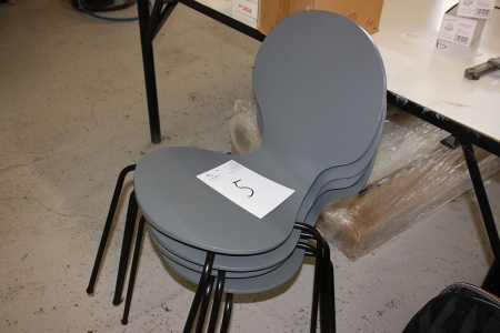4 dining chairs, gray