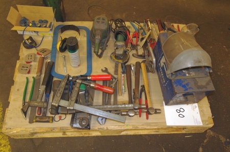 Pallet with various tool