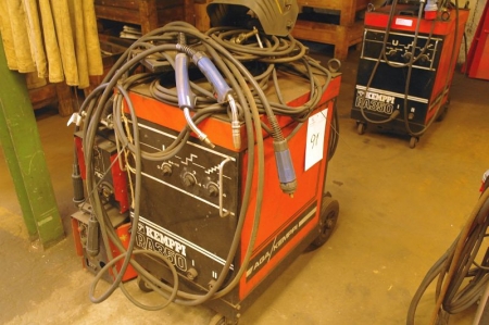 Welding machine, AGA / Kemppi RA 350 with 2. FU 10 boxes (Condition unknown)
