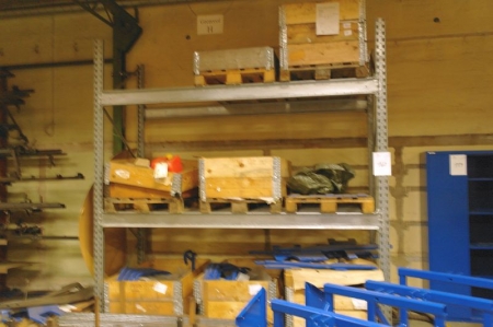 1 span pallet racking with 4 strings. Without content