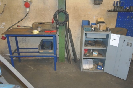 Welding Surface + steel cabinet with content