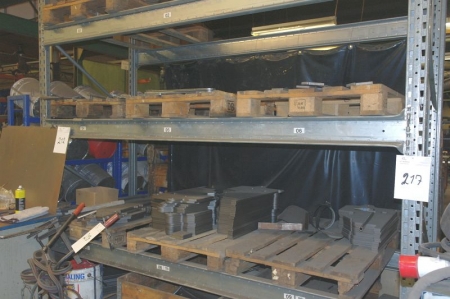 1 span pallet rack with 6 beams, content not included