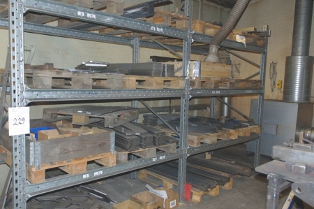 2 span pallet rack with 12 frames without content