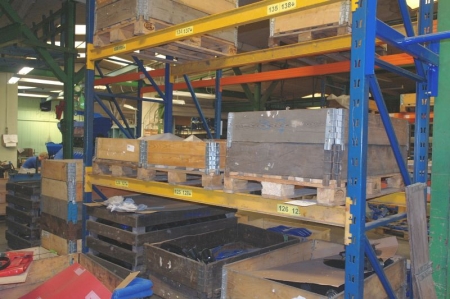 1 span pallet racking with 4 beams
